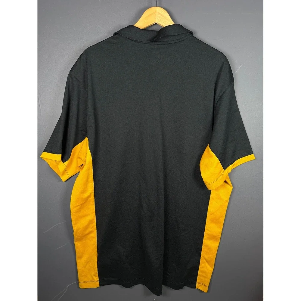 Nike Dri-FIT Missouri Tigers Mizzou Polo Shirt Mens XL Black Gold